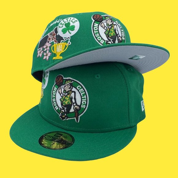 New Era Boston Celtics City Cluster 59FIFTY Fitted Hat Green - Picture 1 of 7
